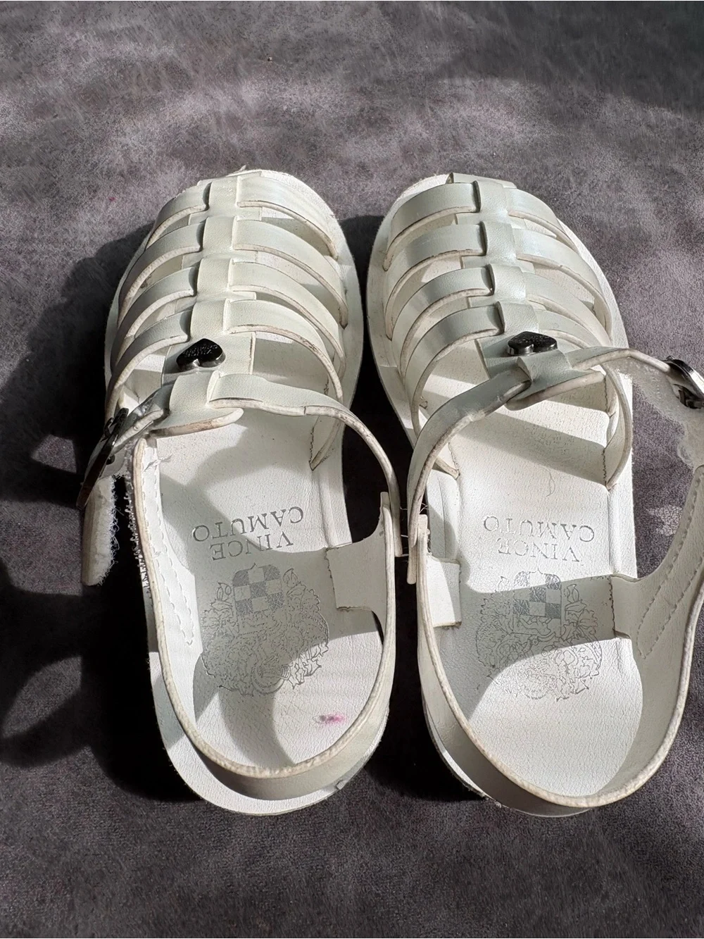 Vince Camuto Kids White Fisherman Sandals